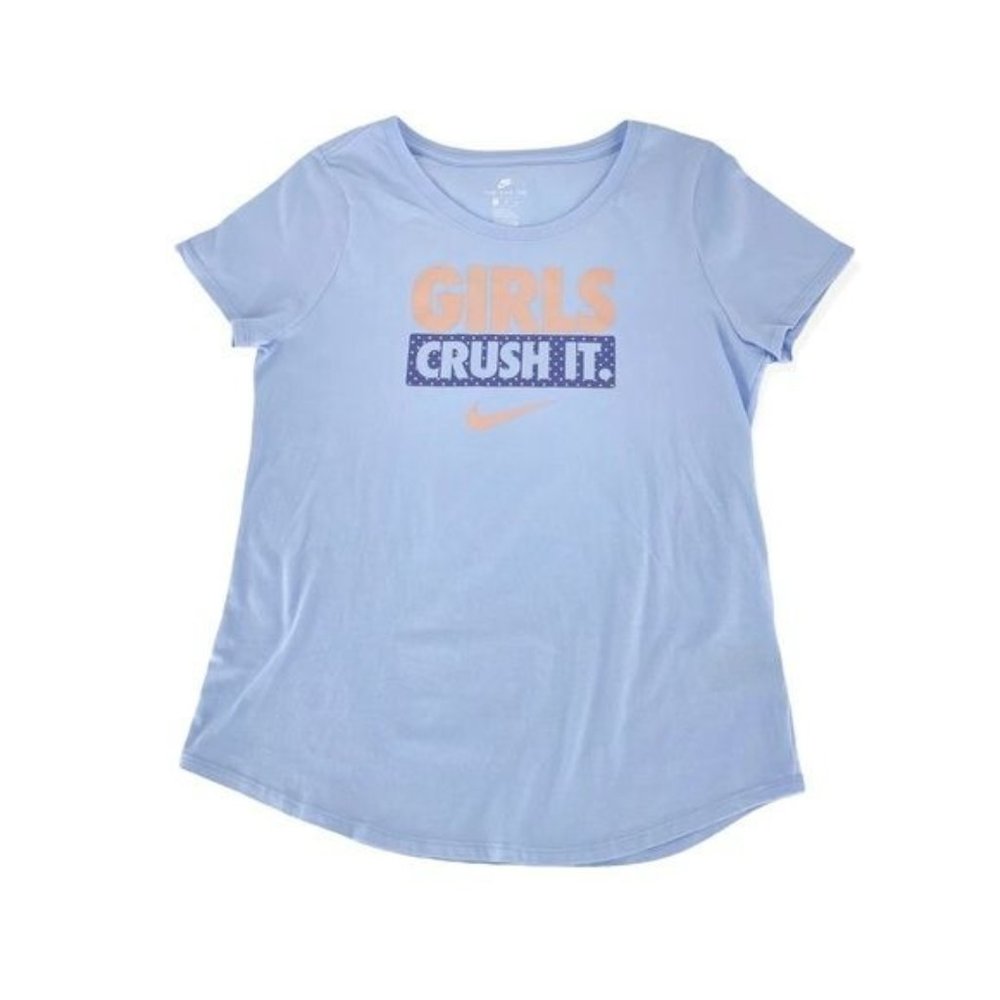 Nike Girls “Crush It" Graphic Tee - Royal Blue | Girls XL